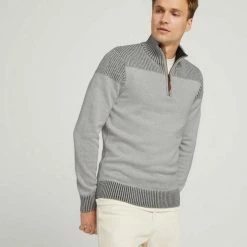 Auslauf 🔥 TOM TAILOR Strickpullover »Pullover mit Troyer Kragen« Sky Captain Blue, Soft buttercream, Decadent Bordeaux, Black Grey Melange 😀 -Tom Tailor Verkaufsgeschäft fc6f876e 2541 5e79 86fe 114839b72fba