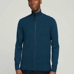 Auslauf 👏 TOM TAILOR Strickjacke »Strukturierte Jacke« Knitted Navy Melange, Medium blue ashes melange, Dark smoke green melange 🥰 -Tom Tailor Verkaufsgeschäft fcb265f7 050d 52b3 a859 171d96dca277