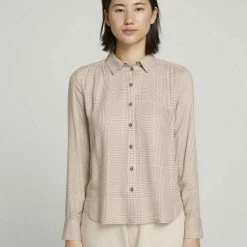 Beste Bewertungen von 😉 TOM TAILOR Langarmbluse »Karierte Hemdbluse« Offwhite beige woven glencheck, Beige check, Navy blue beige check ✨ -Tom Tailor Verkaufsgeschäft fcdad444 8e1d 59da 9fcf 885284455765