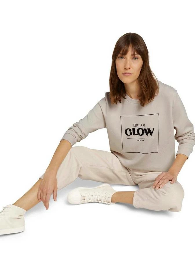 Bestes Angebot 😉 TOM TAILOR Sweatshirt mit Applikation aus schwarzen Glitzersteinchen Earth brown, Cold beige, Deep black ⌛ 8 Bestes Angebot 😉 TOM TAILOR Sweatshirt mit Applikation aus schwarzen Glitzersteinchen Earth brown, Cold beige, Deep black ⌛ - Image 8