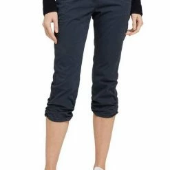 Coupon 👍 TOM TAILOR Caprihose mit Raffungen am Beinsaum Blue stripe pants, Beige thin stripe, Navy, Grape Leaf Green 🛒