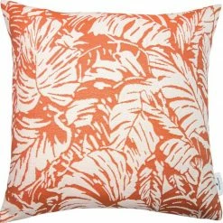 Neu ✨ Kissenhülle »Highlighted Leaves«, TOM TAILOR (1 Stück), in frischen Sommerfarben Aqua-blau-hellblau, Koralle-wollweiß, Orange-pfirsich ✔️