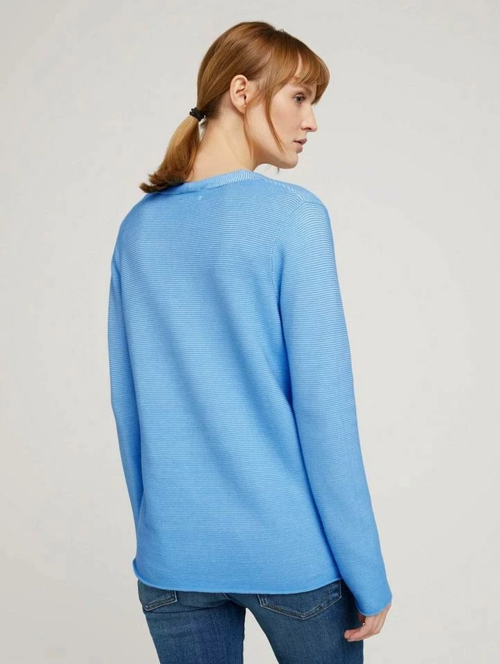 Neu 🥰 TOM TAILOR Strickpullover »Strukturierter Pullover mit Bio-Baumwolle« Clear Light Blue, Silver Grey Melange, Strong peach tone, Soft leaf green 🥰 2 Neu 🥰 TOM TAILOR Strickpullover »Strukturierter Pullover mit Bio-Baumwolle« Clear Light Blue, Silver Grey Melange, Strong peach tone, Soft leaf green 🥰 - Image 2