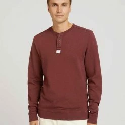 Bestpreis 🔔 TOM TAILOR Hoodie »Henley Sweatshirt« Sky Captain Blue, Decadent Bordeaux 💯 -Tom Tailor Verkaufsgeschäft fdf9d488 9a0b 5ea6 8e19 556b4e3c7333