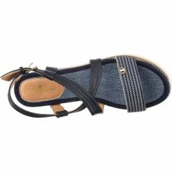 Auslauf 🔥 TOM TAILOR »Keilsandaletten« Keilsandalette Rot-kombi, Dunkelblau 🥰 -Tom Tailor Verkaufsgeschäft fe25a1d0 5976 53f9 85e2 ae5ae85e45f7