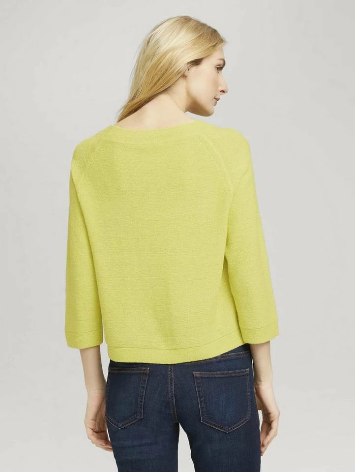 Brandneu 🧨 TOM TAILOR Strickpullover »Pullover mit U-Boot-Ausschnitt« Whisper White, Celery ice 🌟 2 Brandneu 🧨 TOM TAILOR Strickpullover »Pullover mit U-Boot-Ausschnitt« Whisper White, Celery ice 🌟 – Bild 2