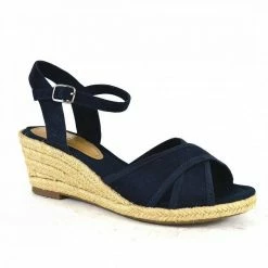 Bester Verkauf 🧨 TOM TAILOR »805200930 Keilabsatz« 🩴 Sandale Blau ❤️