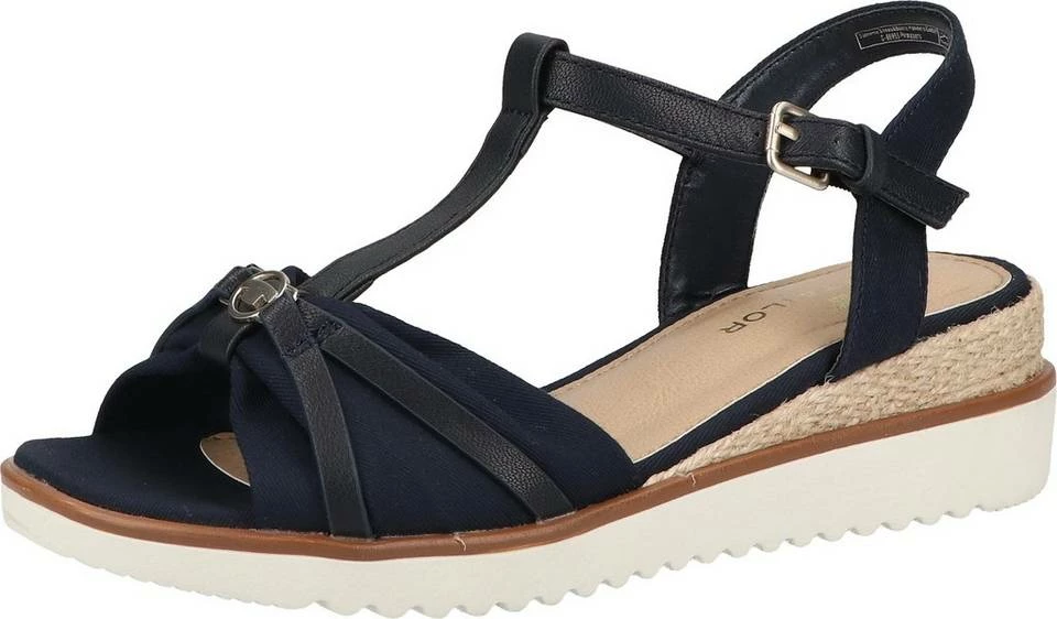Coupon 🎁 TOM TAILOR »Lederimitat/Textil« Keilsandalette ⌛ 1 Coupon 🎁 TOM TAILOR »Lederimitat/Textil« Keilsandalette ⌛