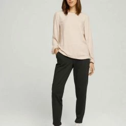 Bestpreis 🧨 TOM TAILOR Langarmbluse »Melierte Bluse mit Tunnelzug« Cold beige melange, Soft greyish green melange 👍 -Tom Tailor Verkaufsgeschäft ffedc4b4 3de8 5c7f 985f 3fe388791553